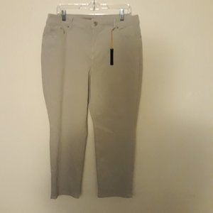 Chico's Women's The So Slimming Girl Friend Crop Khaki Jeans